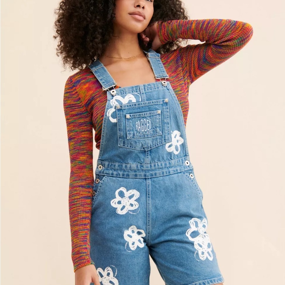 The Ragged Priest Flower Print Shortalls